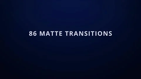 86 Matte Transitions Pack Stock After Effects