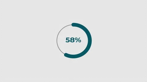 87 Percent Circular Pie Chart Animation 4K Stock Footage 339358375