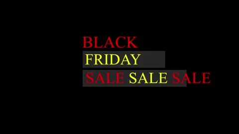 88 Animation Text Motion Graphics Black Friday v4 库存影片 137034744