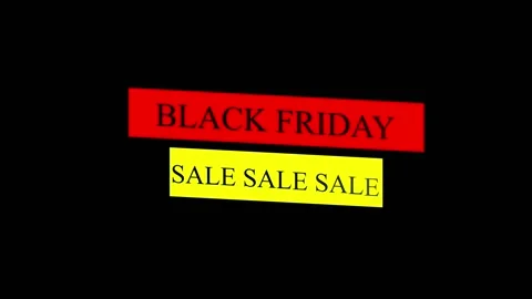 88 Animation Text Motion Graphics Black Friday v3 库存影片 137034749