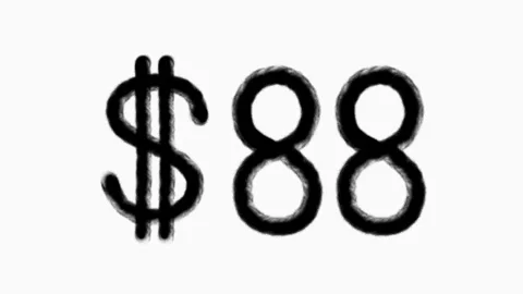 88 Dollar Hand Drawn Animation For Finance Currency Money Business Concept Stock Footage 307345252