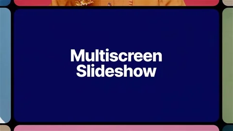 88. Energetic Multiscreen Slideshow 스톡 After Effects