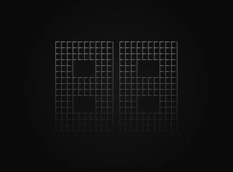 88 vector number made of metal chain link fence. For logo, brand label, desig Illustrazione stock