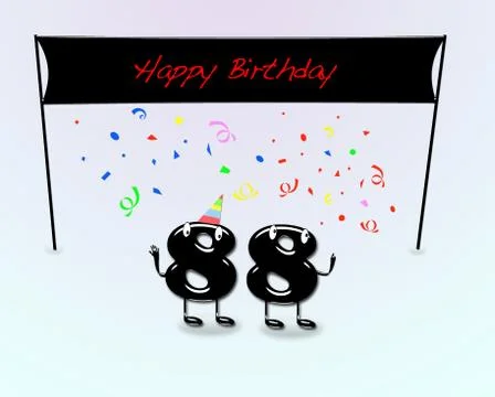 88th birthday party. Stock Illustration