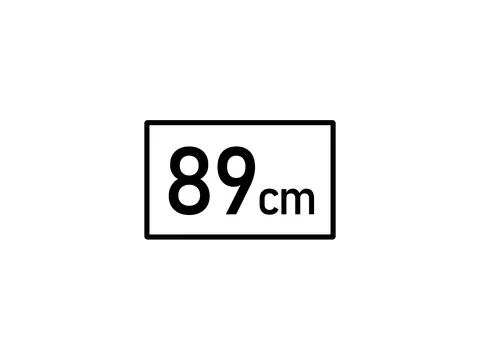 89 centimeters icon vector illustration, 89cm size Illustrazione stock