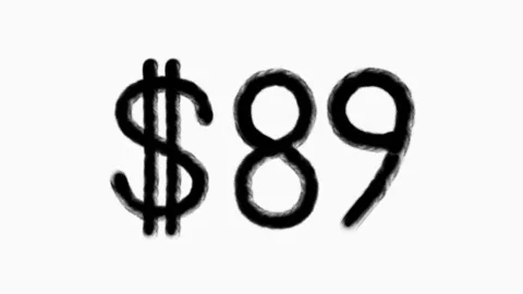 89 Dollar Hand Drawn Animation For Finance Currency Money Business Concept Stock Footage 307345258