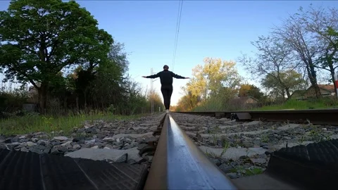 89 leaving on rails Stock Footage 308790609