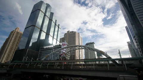 89774Modern building at Sathon intersection. Stock-Footage 91705769