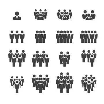 898 team icon set Stock Illustration