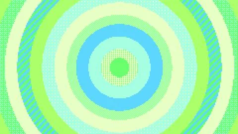 8bit Colorful Pop Circle Background Green Blue Stock Illustration