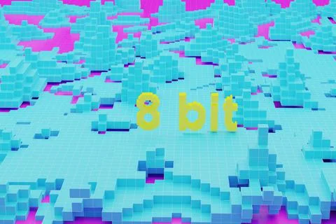 8bit game block retro style background イラスト素材