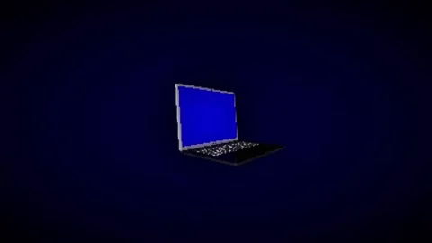 8bit Laptop Computer Glitch Transitions to CPU Stock Footage 189046961
