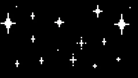 8bit Pixel Star Sparkle Seamless Loop Animation Stock Footage 333311737