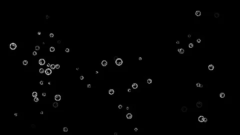 8bit Retro Bubble Pixel Animation Loop on Black Stock Footage 329205656