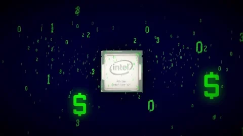 8Bit Retro CPU Performing Tasks Stock Footage 189047922