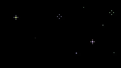 8bit Retro Falling Sparkle Stars Loop Black Background Stock-Footage 333296725