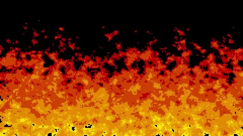 8bit retro game style burning flames Stock Footage 311847064