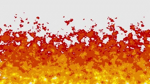 8bit retro game style burning flames Stock Footage 311847744