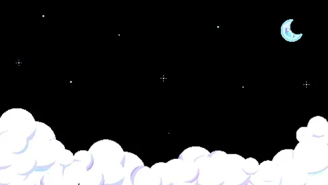 8bit Retro Game Style Clouds Stars and Moon Loop Stock Footage 328266232