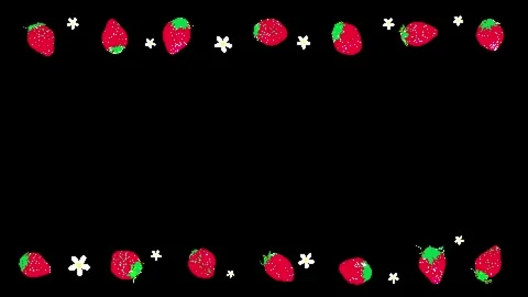 8bit retro game style cute strawberry animation Stock Footage 311846992