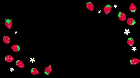 8bit retro game style cute strawberry animation Stock Footage 311846993