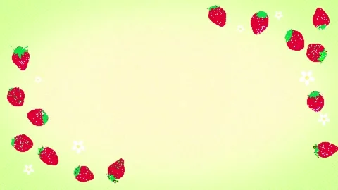 8bit retro game style cute strawberry animation Stock Footage 311846998