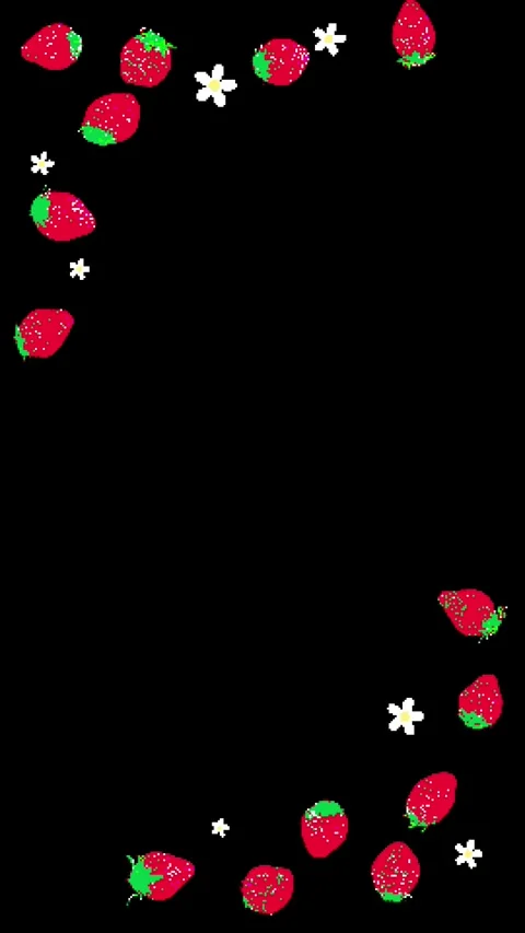 8bit retro game style cute strawberry animation Stock Footage 311847014