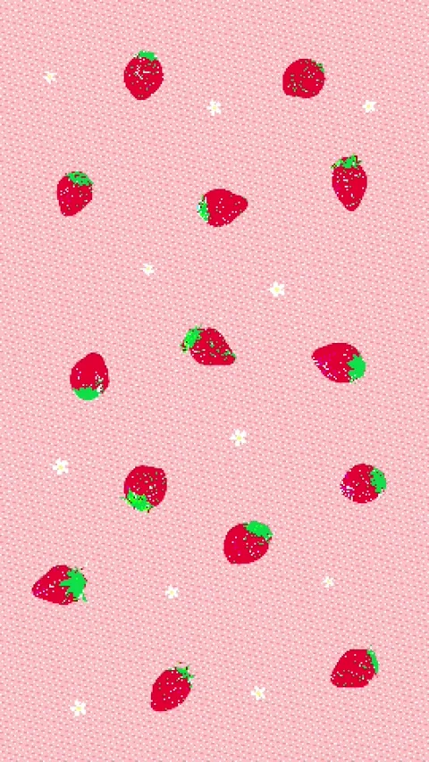 8bit retro game style cute strawberry animation Stock Footage 311847026