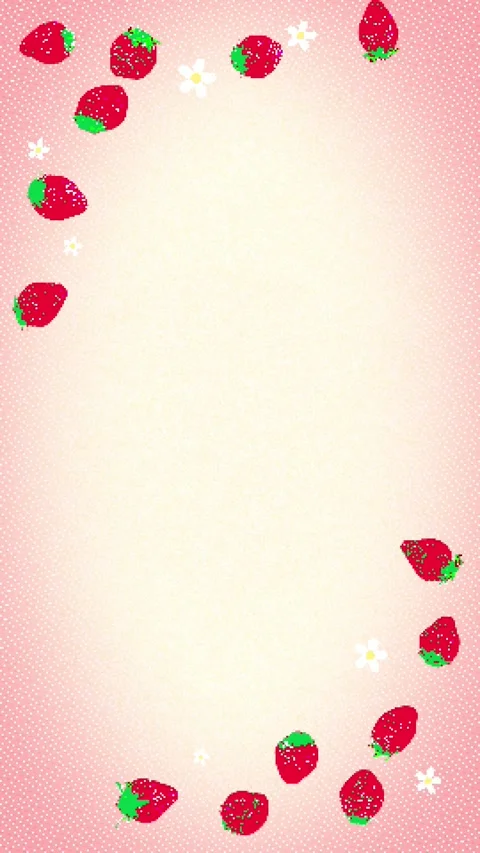 8bit retro game style cute strawberry animation Stock Footage 311847027