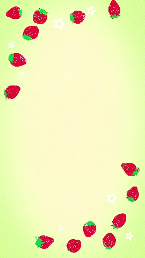 8bit retro game style cute strawberry animation Stock Footage 311847031