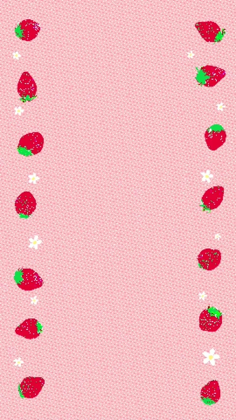 8bit retro game style cute strawberry animation Stock Footage 311847039