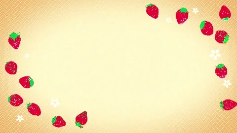 8bit retro game style cute strawberry animation Stock Footage 311847056