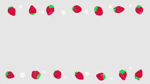 8bit retro game style cute strawberry animation Stock Footage 311847481