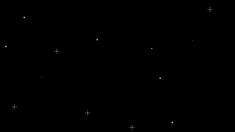 8bit Retro Game Style Diagonal Sparkling Stars Loop White Stock Footage 328266237