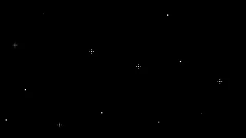 8bit Retro Game Style Horizontal Sparkling Stars Loop White Stock Footage 328266244