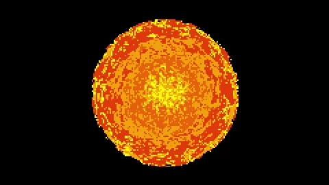 8bit retro game style sun animation Stock Footage 311847071