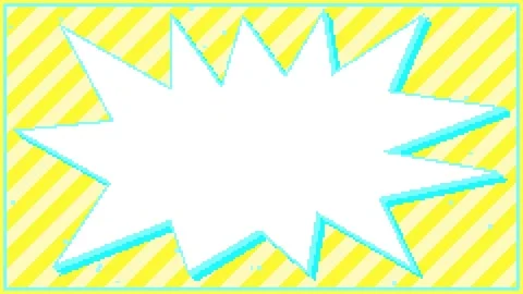 8bit Retro Impact Burst Loop Yellow Background 库存影片 333296738