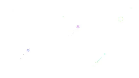 8bit Retro Shooting Star Loop White Matte Video stock 333296773