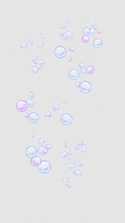 8bit Vertical Blue Purple Bubbles Floating Animation 10s Loop Stock Footage 318516867