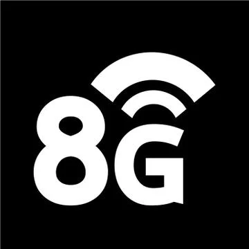 8G Wireless Wifi icon Stockillustratie