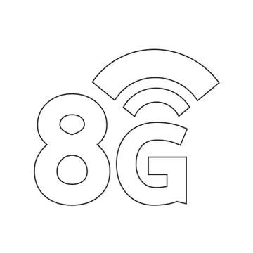 8G Wireless Wifi icon 스톡 일러스트
