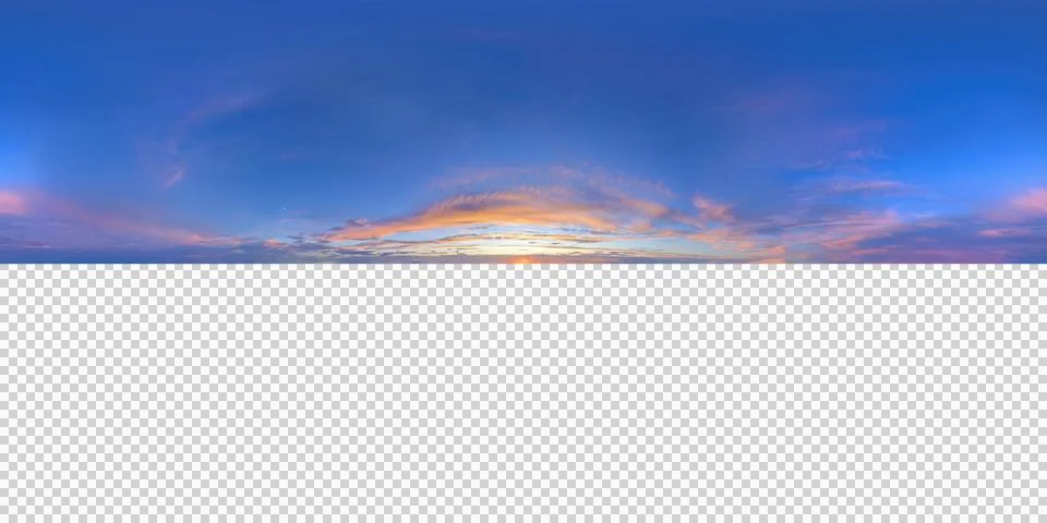 8K 360 VR 2:1 Equirectangular HDR Sky Background Overlay Stock-Fotos