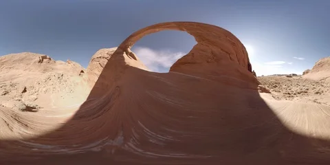 8k 360 VR - Rock Arch Desert Formation - Scene 4 Stock Footage 106586048