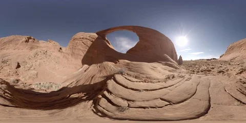 8k 360 VR - Rock Arch Desert Formation - Scene 5 Stock Footage 106587745