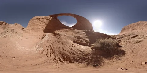 8k 360 VR - Rock Arch Desert Formation - Scene 7 Stock Footage 106590370