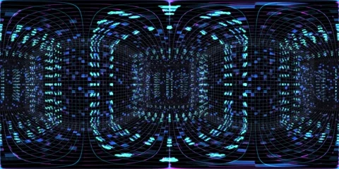 8K 360 vr technological abstract futuristic background digital cyberspace Vídeo Stock 196122192