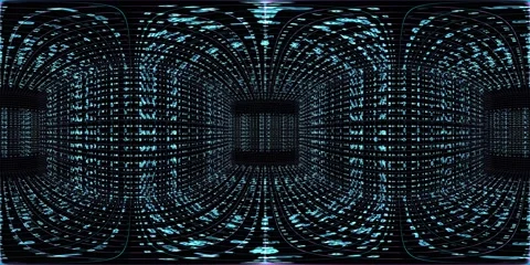 8K 360 vr technological abstract futuristic background digital cyberspace Vídeo Stock 196122246