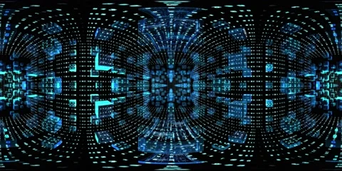 8K 360 vr technological abstract futuristic background digital cyberspace Vídeo Stock 196184287