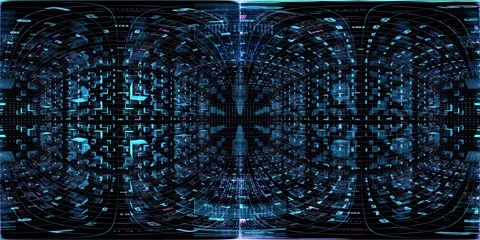 8K 360 vr technological abstract futuristic background digital cyberspace 스톡 동영상 196270468