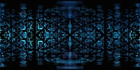 8K 360 vr technological abstract futuristic background digital cyberspace 스톡 동영상 196270508
